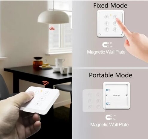 Zigbee 3.0 draadloze 6-knops afstandsbediening / scèneschakelaar