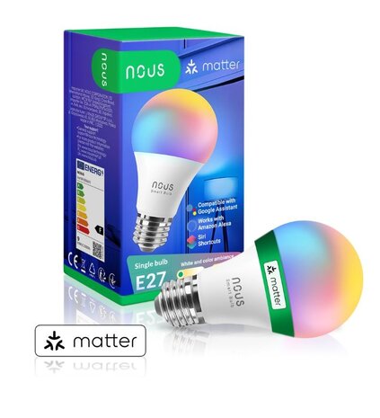 Nous E27 Smart Bulb RGB Wifi Matter 