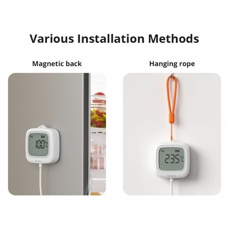 Sonoff IP65 Zigbee Temperatuur en Luchtvochtigheidssensor met display (sondeversie)
