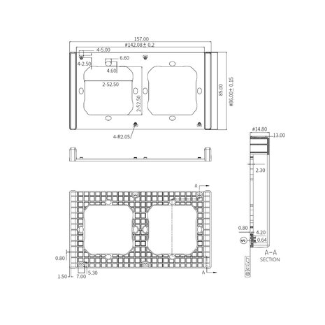 Sonoff Switch Frame voor M5-80 SwitchMan 2-voudig