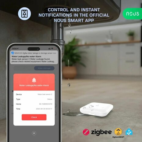 Nous Waterlek Sensor Zigbee