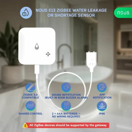 Nous Waterlek Sensor Zigbee