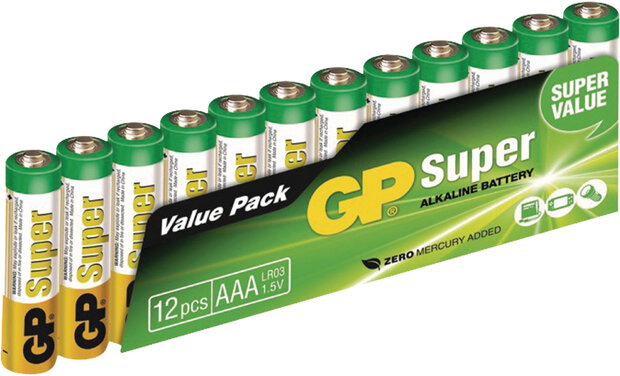 GP Super Alkaline Batterij AAA 1.5 V 12-Pack
