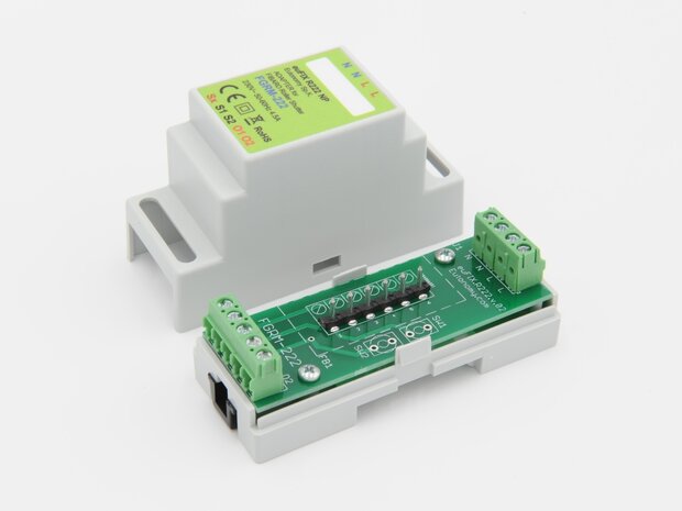 Adapter R222 NP voor DIN TH35-rail tbv Fibaro Rolluik-Module 2