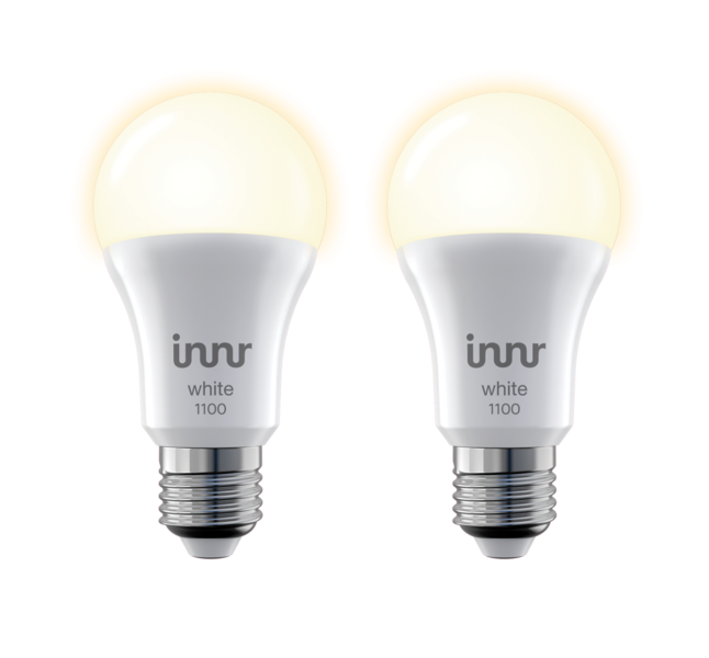 Innr Slimme Lamp Warmwit E27 1100lm 2-pack hashop.nl