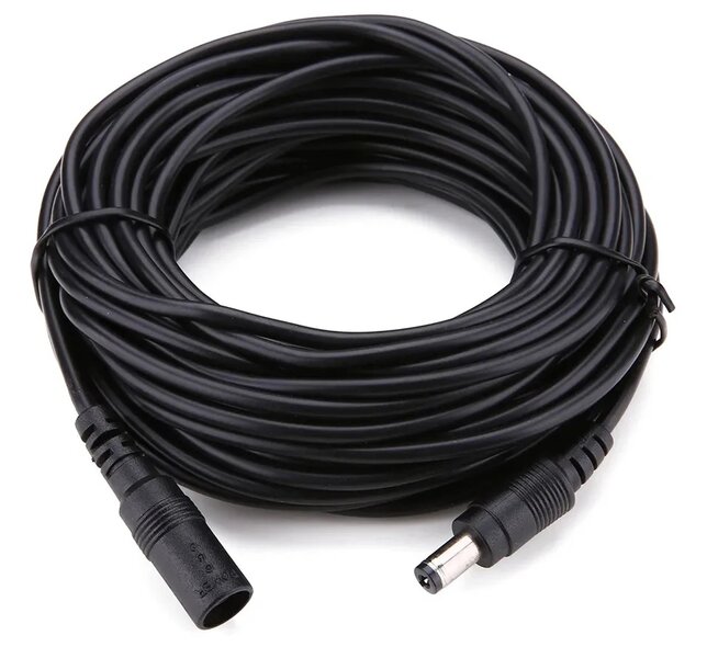 Verlengde stroomkabel 5 meter 12V