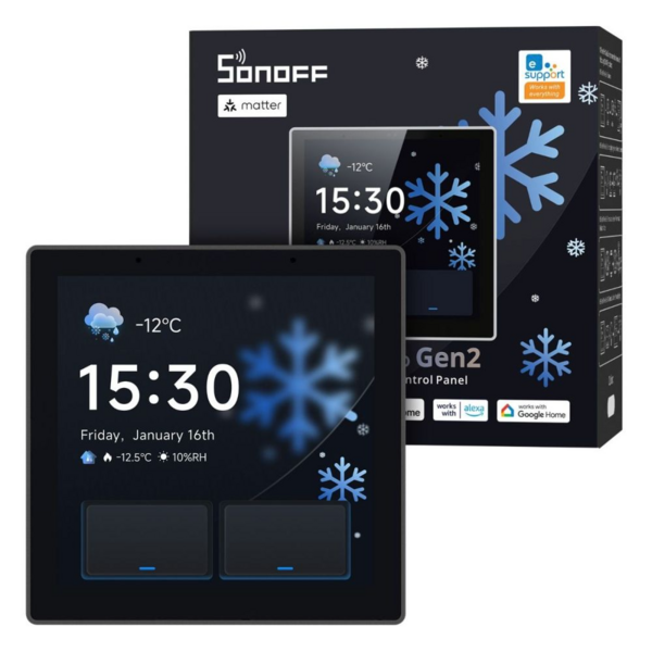 SONOFF NSPanel Pro Gen2 &ndash; Smart Home Bedieningspaneel met Zigbee &amp; Matter - Zwart hashop.nl
