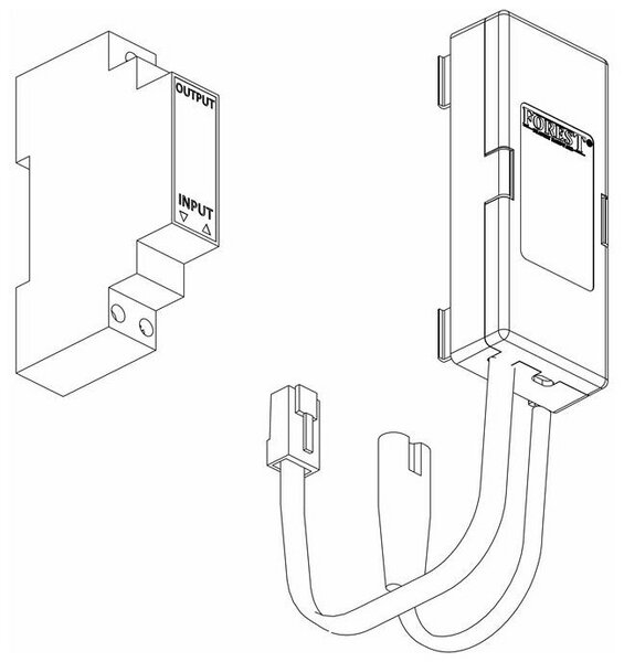 AC Control module aangesloten tussen besturing en Shuttle-gordijnmotor