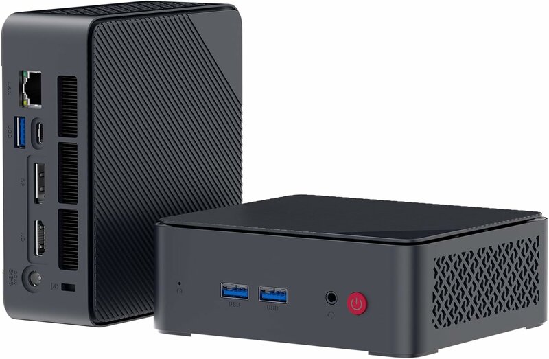 HAshop Mini PC Ryzen R2514 Home Assistant ge&iuml;nstalleerd, zwarte mini pc met 16GB en 512GB SSD