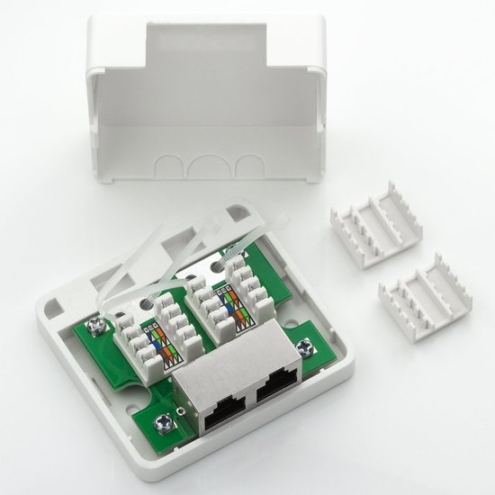 Datawandcontactdoos opbouw 2-Voudig