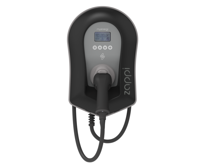 Zappi EV Smart Laadstation V2.1 3 Fasen Met Vaste Kabel ZWART