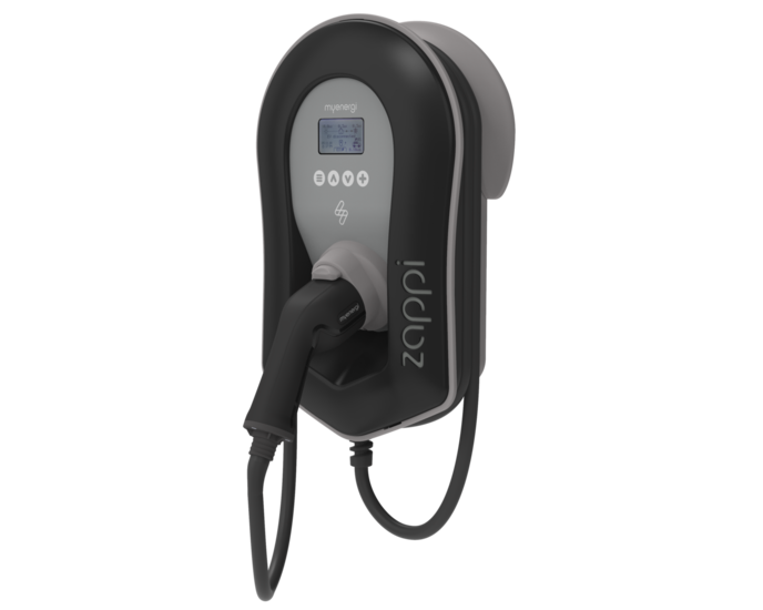 Zappi EV Smart Laadstation V2.1 3 Fasen Met Vaste Kabel ZWART