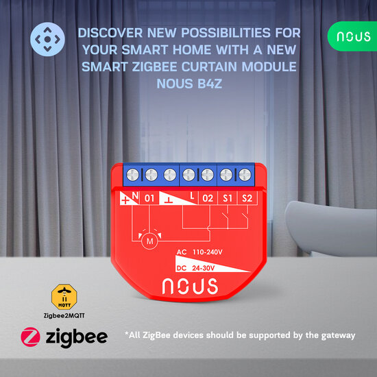 Nous Rolluik Module Zigbee