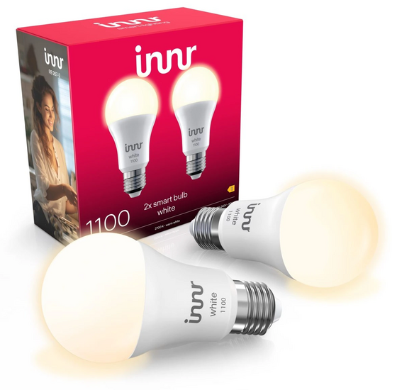 Innr Slimme Lamp Warmwit E27 1100lm 2-pack hashop.nl