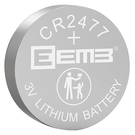 CR2477 lithium batterij 3V, ronde lithium knoopcel met metalen behuizing