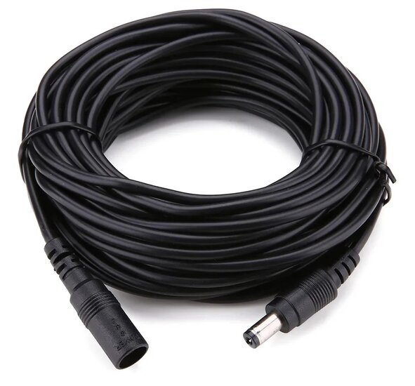 Verlengde stroomkabel 5 meter 12V