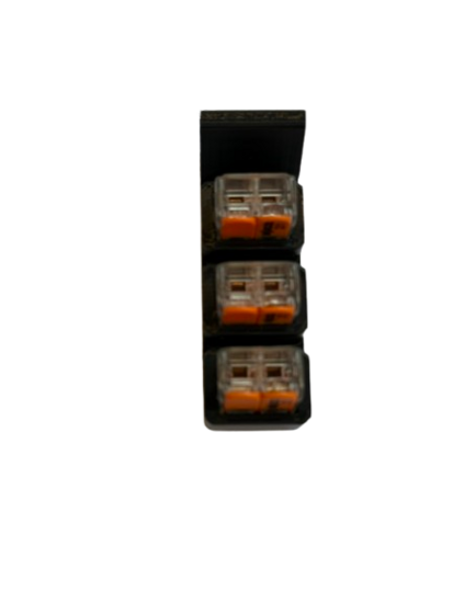 Din-rail adapter met 3 Wago klemmen