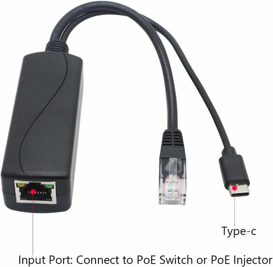PoE splitter 5 volt USB-C 