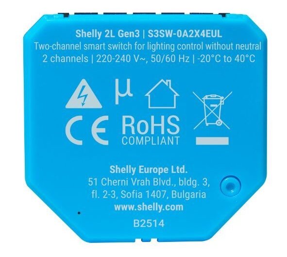 Shelly 2L Gen 3