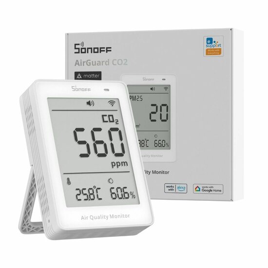 SONOFF AirGuard CO₂ Matter Over Wi-Fi Air Quality Monitor