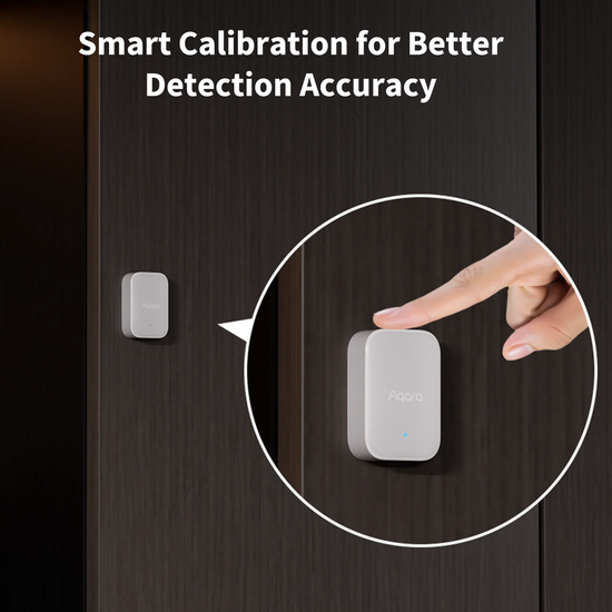 Compacte sensor naast meegeleverde accessoires uit de kit