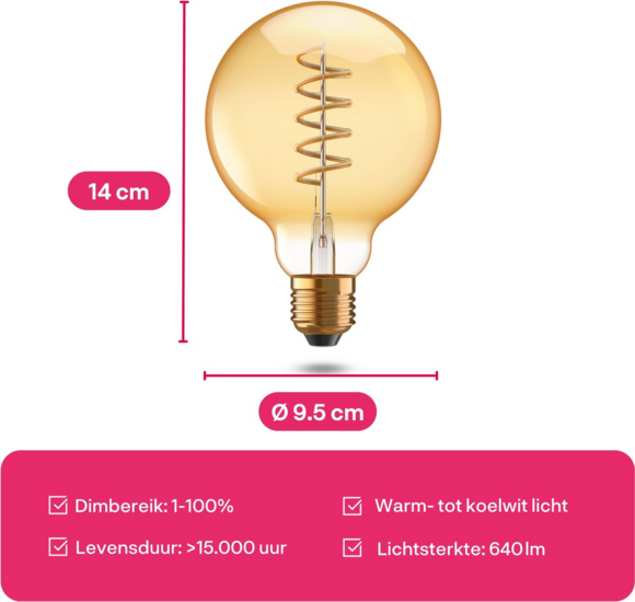 Innr Slimme Filament Globe Warmwit tot Koelwit E27 hashop.nl