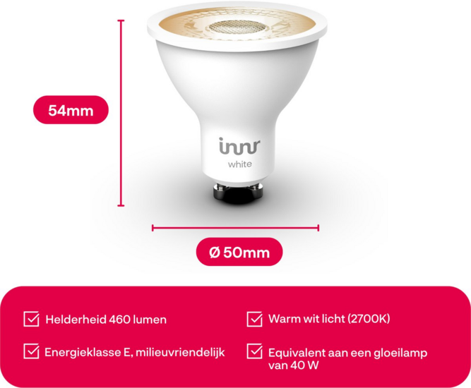 Innr Slimme Spot Warmwit tot Koelwit GU10 hashop.nl