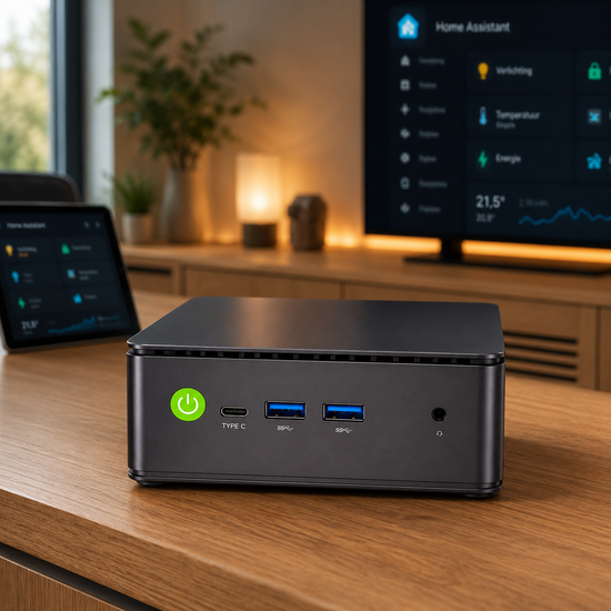 HAshop G10 Mini PC Ryzen 5 3500U Home Assistant ge&iuml;nstalleerd &ndash; 16GB RAM, 512GB SSD hashop.nl