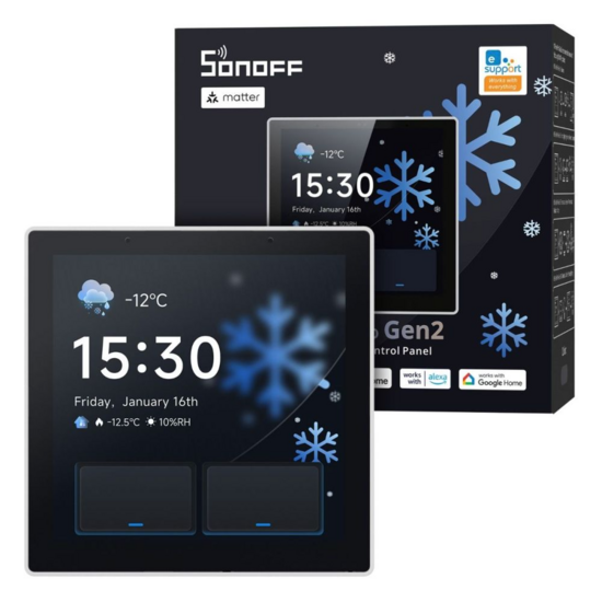 SONOFF NSPanel Pro Gen2 &ndash; Smart Home Bedieningspaneel met Zigbee &amp; Matter - Wit hashop.nl
