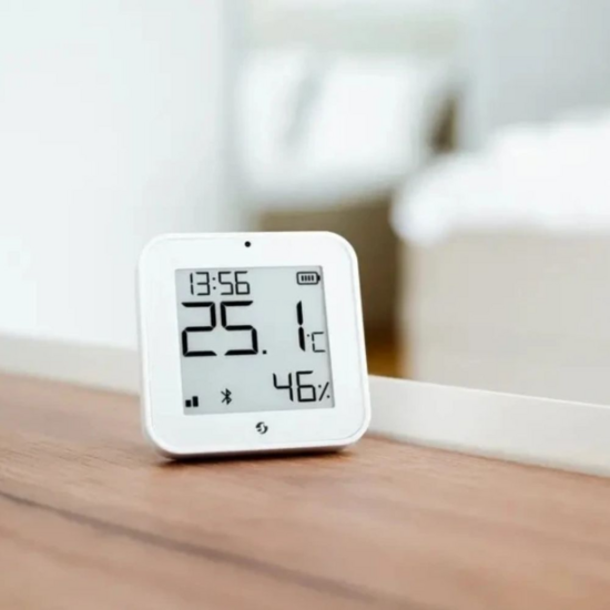 Shelly BLU H&amp;T Display ZB &ndash; Slimme Zigbee Temperatuur- en Luchtvochtigheidssensor met Display - Wit hashop.nl