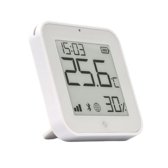 Shelly BLU H&amp;T Display ZB &ndash; Slimme Zigbee Temperatuur- en Luchtvochtigheidssensor met Display - Wit hashop.nl