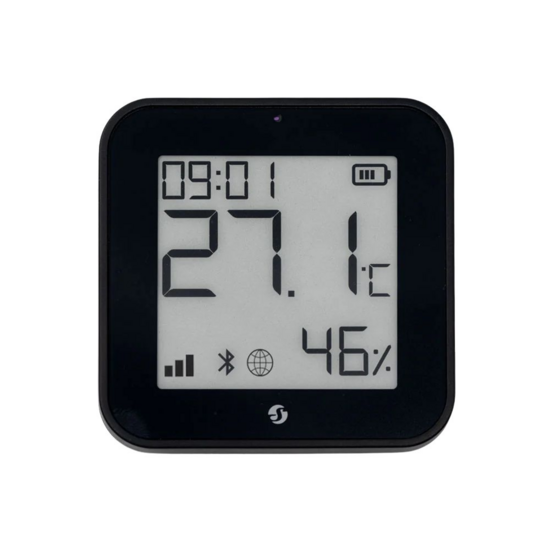 Shelly BLU H&amp;T Display ZB &ndash; Slimme Zigbee Temperatuur- en Luchtvochtigheidssensor met Display - Zwart hashop.nl