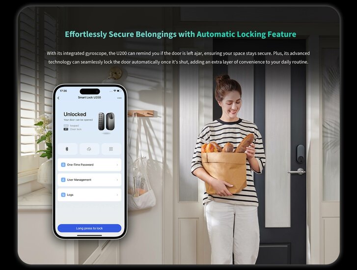 Aqara Smart Lock U200 Kit - Zilver hashop.nl