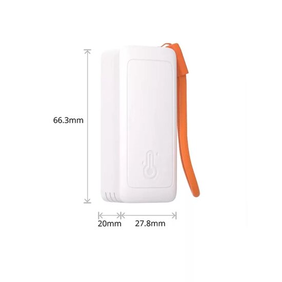 Sonoff AirGuard TH Lite achterkant met plaats voor batterijen