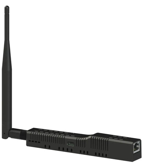SMLIGHT SLZB-06p10U Zigbee-adapter, smalle zwarte module met externe antenne