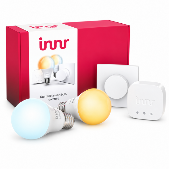 Starterkit smart bulb comfort slimme lampen set, verpakking met meerdere lampen