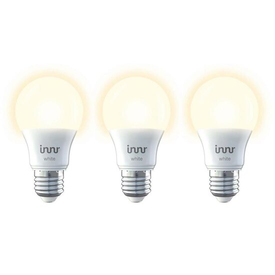 Slimme E27 LED-lamp &ndash; Warmwit &ndash; Zigbee &ndash; 3-pack, drie witte lampen met E27-fitting
