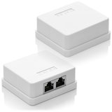 Datawandcontactdoos CAT6 opbouw 2-Voudig_