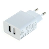 Dual USB Thuislader 2.1A, Wit