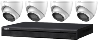 Dahua Professionele 4K Cameraset: 4 eyeball camera's + recorder