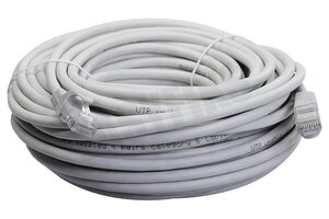 UTP CAT6E Netwerkkabel Wit, 20 meter, 2x RJ45 Male