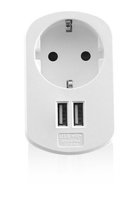 Ewent 2-Poorts USB-lader 3.1A met stopcontact