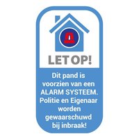 Stickers alarmsysteem, buitenkant plakken (2 stuks)