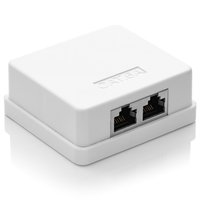 Datawandcontactdoos CAT6 opbouw 2-Voudig