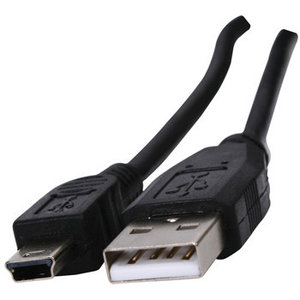 USB 2.0 kabel A mannelijk - mini USB zwart 3,00 m, Cable-161-3